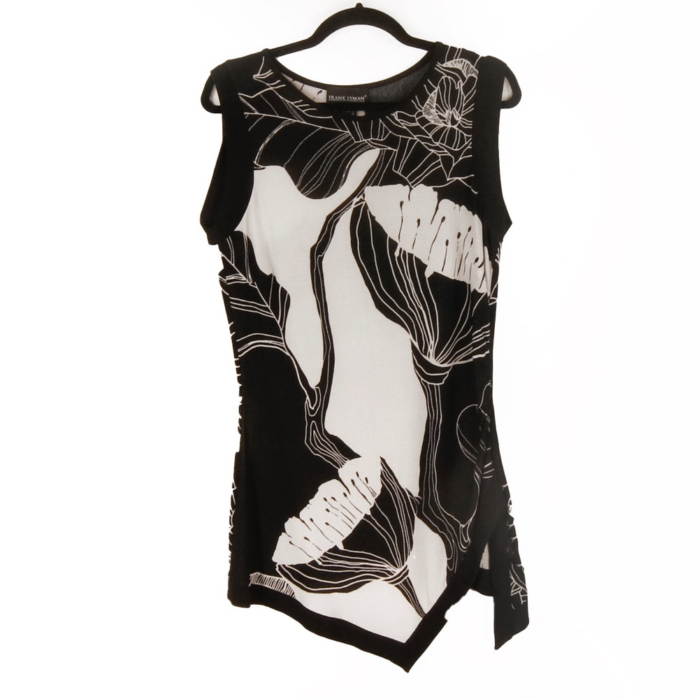 Frank Lyman Design Black and White Floral Top